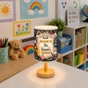 image:imagePersonalized Classrooom Lamp with Name Composition Notebook Fabric Table Lamp with Wood Base Back To School Decor End of The Year Gifts for Teachers Girls Boys Classroom Living Room Im So GladNOTE09