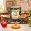 image:imagePersonalized Classrooom Lamp with Name Composition Notebook Fabric Table Lamp with Wood Base Back To School Decor End of The Year Gifts for Teachers Girls Boys Classroom Living Room Im So GladNOTE03
