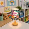 image:imagePersonalized Classrooom Lamp with Name Composition Notebook Fabric Table Lamp with Wood Base Back To School Decor End of The Year Gifts for Teachers Girls Boys Classroom Living Room Im So GladNOTE05