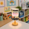 image:imagePersonalized Classrooom Lamp with Name Composition Notebook Fabric Table Lamp with Wood Base Back To School Decor End of The Year Gifts for Teachers Girls Boys Classroom Living Room Im So GladNOTE07