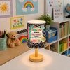 image:imagePersonalized Classrooom Lamp with Name Composition Notebook Fabric Table Lamp with Wood Base Back To School Decor End of The Year Gifts for Teachers Girls Boys Classroom Living Room Im So GladNOTE03