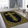 image:imagePersonalized Orthodox Christian Area Rug Custom Eastern Orthodox Russian Greek Byzantine NonSlip Rug for Women Men IC XC Nika Cross Mat for Living Room Bedroom Church Decor D8D6