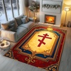 image:imagePersonalized Orthodox Christian Area Rug Custom Eastern Orthodox Russian Greek Byzantine NonSlip Rug for Women Men IC XC Nika Cross Mat for Living Room Bedroom Church Decor D8D5