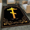 image:imagePersonalized Orthodox Christian Area Rug Custom Eastern Orthodox Russian Greek Byzantine NonSlip Rug for Women Men IC XC Nika Cross Mat for Living Room Bedroom Church Decor D8D3