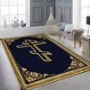 image:imagePersonalized Orthodox Christian Area Rug Custom Eastern Orthodox Russian Greek Byzantine NonSlip Rug for Women Men IC XC Nika Cross Mat for Living Room Bedroom Church Decor D8D1