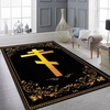 image:imagePersonalized Orthodox Christian Area Rug Custom Eastern Orthodox Russian Greek Byzantine NonSlip Rug for Women Men IC XC Nika Cross Mat for Living Room Bedroom Church Decor D8D3