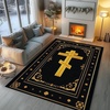 image:imagePersonalized Orthodox Christian Area Rug Custom Eastern Orthodox Russian Greek Byzantine NonSlip Rug for Women Men IC XC Nika Cross Mat for Living Room Bedroom Church Decor D8D2
