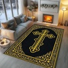 image:imagePersonalized Orthodox Christian Area Rug Custom Eastern Orthodox Russian Greek Byzantine NonSlip Rug for Women Men IC XC Nika Cross Mat for Living Room Bedroom Church Decor D8D6