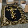 image:imagePersonalized Orthodox Christian Area Rug Custom Eastern Orthodox Russian Greek Byzantine NonSlip Rug for Women Men IC XC Nika Cross Mat for Living Room Bedroom Church Decor D8D6