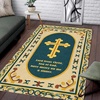 image:imagePersonalized Orthodox Christian Area Rug Custom ThreeBar Cross IC XC Nika Cross Prayer Mat Russian Greek Orthodox Byzantine Eagle NonSlip Rug for Living Room Bedroom Church Decor D2D1