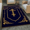 image:imagePersonalized Orthodox Christian Area Rug Custom ThreeBar Cross IC XC Nika Cross Prayer Mat Russian Greek Orthodox Byzantine Eagle NonSlip Rug for Living Room Bedroom Church Decor D2D8