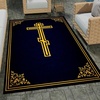 image:imagePersonalized Orthodox Christian Area Rug Custom ThreeBar Cross IC XC Nika Cross Prayer Mat Russian Greek Orthodox Byzantine Eagle NonSlip Rug for Living Room Bedroom Church Decor D2D6