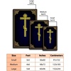 image:imagePersonalized Orthodox Christian Area Rug Custom ThreeBar Cross IC XC Nika Cross Prayer Mat Russian Greek Orthodox Byzantine Eagle NonSlip Rug for Living Room Bedroom Church Decor D2D6