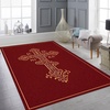 image:imagePersonalized Orthodox Christian Area Rug Custom ThreeBar Cross IC XC Nika Cross Prayer Mat Russian Greek Orthodox Byzantine Eagle NonSlip Rug for Living Room Bedroom Church Decor D2D7