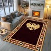 image:imagePersonalized Orthodox Christian Area Rug Custom ThreeBar Cross IC XC Nika Cross Prayer Mat Russian Greek Orthodox Byzantine Eagle NonSlip Rug for Living Room Bedroom Church Decor D2D4