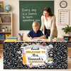 image:imagePersonalized Teacher Desk Skirt Black amp White Composition Notebook Table Skirt First Day of School Desk Curtain Skirts Table Cover for Teachers Back to School Classroom Decor 10N09
