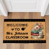 image:imagePersonlized Name Teacher Doormat Custom Notebook Classroom Mat Back to School Doormat for Teachers  Welcome to Class Floor Mat for Kindergarten Preschool GiftWelcome to 