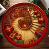 image:imageCustom 3D Effect Printed Christmas Round Rug Christmas Tree Round Mat Christmas Welcome Rug Outdoor Indoor Decor Christmas Decor New Home Gifts Holiday Illusion Carpet Personalized Round Mat 13