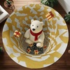 image:imageCustom Round Christmas Area Rug Personalized Christmas Round Carpet Cozy 3D Effect Printed Outdoor Indoor Decor Area Rug NonSlip Rug for Living Room Bedroom Dining Room Decor D22D20