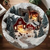 image:imageCustom Round Christmas Area Rug Personalized Christmas Round Carpet Cozy 3D Effect Printed Outdoor Indoor Decor Area Rug NonSlip Rug for Living Room Bedroom Dining Room Decor D22D19
