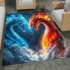 image:imageCustomized Dragon Rug Fire and Ice Beautiful Contrast Dragon Themed Area Rug Animal Washable Throw Rug for Bedroom Living Room Kids Room Entryway NonSlip Bath MatDragon Lovers DRAGON13Dragon01