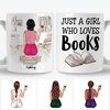 image:imagePersonalized Books Lover Mug 11oz 15 oz Ceramic Coffee Cup Just A Girl Who Loves Reading Books Design Gift for Women Readers Christmas Book LoverBOOKCUTE