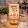 image:imagePersonalized Classrooom Lamp with Name Composition Notebook Fabric Table Lamp with Wood Base Back To School Decor End of The Year Gifts for Teachers Girls Boys Classroom Living Room Im So GladNOTE11