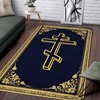 image:imagePersonalized Orthodox Christian Area Rug Custom Eastern Orthodox Russian Greek Byzantine NonSlip Rug for Women Men IC XC Nika Cross Mat for Living Room Bedroom Church Decor D8D1