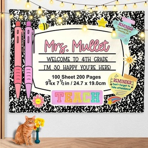 image:imageCHILLGENClassroom Wall Tapestry  Custom Notebook Wall Art For Boys Girls Kids Todders Back To School Decor For Playroom Classroom School Kindergarten Learning Tapestry Welcome Classroom Decor CLASSDS09CLASSDS01