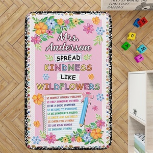 image:imageClassroom Rugs for Kid Kids Rugs for Bedroom Boys Colorful Crayon Carpet Class Kids Rugs for Playroom NonSlip Large Classroom Rug Soft Teacher Rug Welcome to Clasroom MatFloral