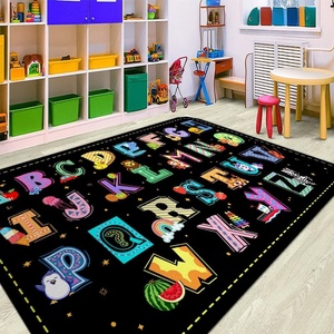 image:imageClassroom Rugs for Kid Kids Rugs for Bedroom Boys Colorful Crayon Carpet Class Kids Rugs for Playroom NonSlip Large Classroom Rug Soft Teacher Rug Welcome to Clasroom MatAbc Colorful
