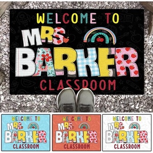image:imageCustom Classroom Doormat Personlized Name Teacher Doormat Cute Notebook Classroom Mat Back to School Clasroom Decor Teacher GiftsCustom Name01