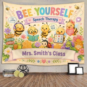 image:imageCustom Speech Therapy Tapestry Personalized SLP Classroom Wall Decor Welcome to Speech Therapy Banner for Speech Therapist Special Education Preschool Elementary Classroom Decorations 24