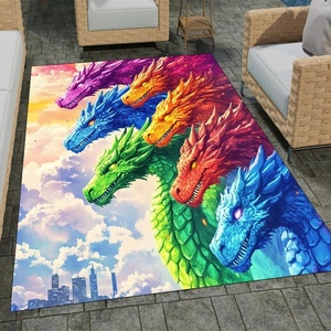 image:imageCustomized Dragon Rug Fire and Ice Beautiful Contrast Dragon Themed Area Rug Animal Washable Throw Rug for Bedroom Living Room Kids Room Entryway NonSlip Bath MatDragon Lovers DRAGON13Dragon17