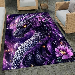image:imageCustomized Dragon Rug Fire and Ice Beautiful Contrast Dragon Themed Area Rug Animal Washable Throw Rug for Bedroom Living Room Kids Room Entryway NonSlip Bath MatDragon Lovers DRAGON13Dragon16