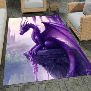 image:imageCustomized Dragon Rug Fire and Ice Beautiful Contrast Dragon Themed Area Rug Animal Washable Throw Rug for Bedroom Living Room Kids Room Entryway NonSlip Bath MatDragon Lovers DRAGON13Dragon05
