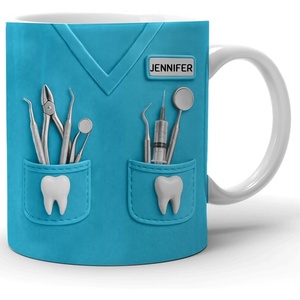 image:imagePersonalized Doctor Mug with Stethoscope Design 3D Effect with 2D Printed Coffee Cup Custom Gift for Doctors amp Medical Students MD Graduation or Doctors Day Gift A0A1