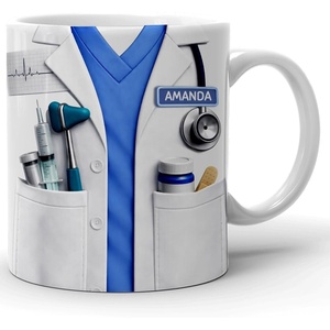 image:imagePersonalized Doctor Mug with Stethoscope Design 3D Effect with 2D Printed Coffee Cup Custom Gift for Doctors amp Medical Students MD Graduation or Doctors Day Gift A0A0