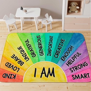 image:imagePersonalized Motivational Classroom Rug for Kids  You are Positive Affirmation Mat  Growth Mindset Rectangular Rug Colorful Classroom Decor Carpet Floor Mat for Kindergarten Colorful SunshineColorful Sunshine