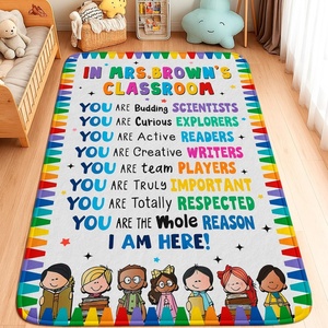 image:imagePersonalized Motivational Classroom Rug for Kids  You are Positive Affirmation Mat  Growth Mindset Rectangular Rug Colorful Classroom Decor Carpet Floor Mat for Kindergarten Colorful SunshineIn This Classroom