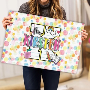 image:imagePersonlized Name Teacher Doormat Custom Notebook Classroom Mat Back to School Doormat for Teachers  Welcome to Class Floor Mat for Kindergarten Preschool GiftMy Favourite Call