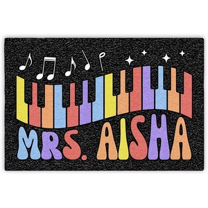 image:imagePersonlized Name Teacher Doormat Custom Notebook Classroom Mat Back to School Doormat for Teachers  Welcome to Class Floor Mat for Kindergarten Preschool GiftMusic