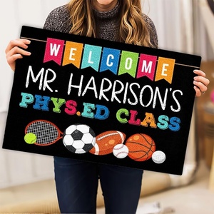 image:imagePersonlized Name Teacher Doormat Custom Notebook Classroom Mat Back to School Doormat for Teachers  Welcome to Class Floor Mat for Kindergarten Preschool GiftGym Class