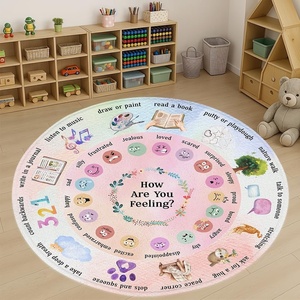 image:imageWheel of Feelings and Emotions Round Rug Mental Health Educational Rug for Classroom Calming Rug Emotions Feeling Carpet ABC Feelings for Kids Therapist Back to School Gifts LovelyLovely