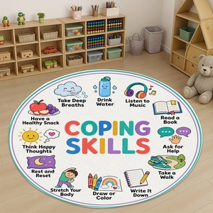 image:imageWheel of Feelings and Emotions Round Rug Mental Health Educational Rug for Classroom Calming Rug Emotions Feeling Carpet ABC Feelings for Kids Therapist Back to School Gifts LovelySt07