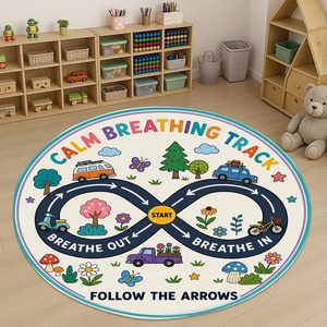 image:imageWheel of Feelings and Emotions Round Rug Mental Health Educational Rug for Classroom Calming Rug Emotions Feeling Carpet ABC Feelings for Kids Therapist Back to School Gifts LovelySt06