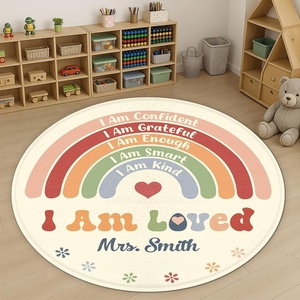 image:imageWheel of Feelings and Emotions Round Rug Mental Health Educational Rug for Classroom Calming Rug Emotions Feeling Carpet ABC Feelings for Kids Therapist Back to School Gifts LovelyI Am Loved