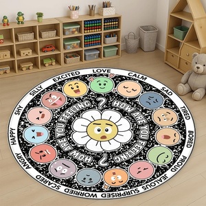 image:imageWheel of Feelings and Emotions Round Rug Mental Health Educational Rug for Classroom Calming Rug Emotions Feeling Carpet ABC Feelings for Kids Therapist Back to School Gifts LovelyEmotion Face