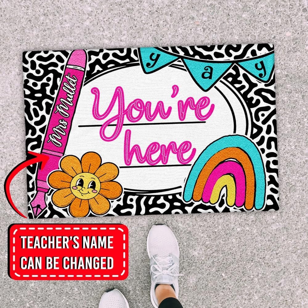 image:imageClassroom Welcome Doormat Custom Class Mat Classroom Door Mat Cute Composition Notebook Classroom Mat Doormat Clasroom Decor for Indoor Outdooor Teacher GiftsNotebookds02
