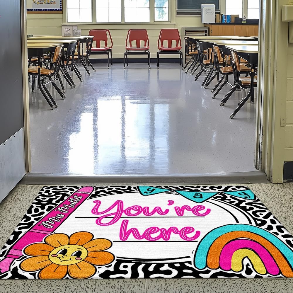 image:imageClassroom Welcome Doormat Custom Class Mat Classroom Door Mat Cute Composition Notebook Classroom Mat Doormat Clasroom Decor for Indoor Outdooor Teacher GiftsNotebookds02
